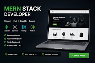 mern web app with admin dashboard
