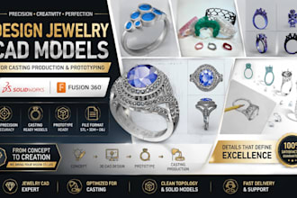 design jewelry cad models for casting production and prototyping