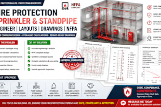 design fire protection  sprinkler  engineer standpipe layouts  drawings nfpa