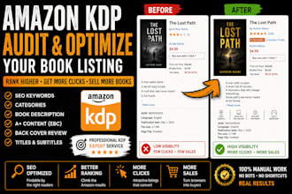 audit and optimize your amazon KDP book listing