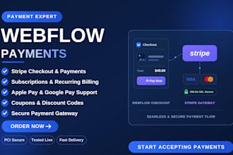 webflow stripe payment webflow checkout subscription payment gateway integration
