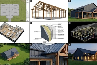 do barndominium plan post frame constructions drawings pole barn house plan