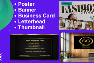 desig  posters banners business cards letterheads