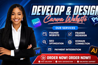 canva website design, canva redesign, handyman canva website, canva landing page