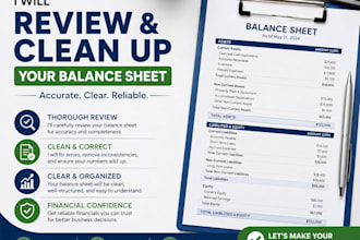 review and clean up your balance sheet