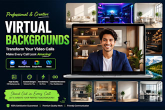 create custom virtual backgrounds with your logo