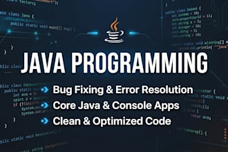 do java programming, console applications and java bug fixing