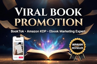 viral book promotion booktok and amazon KDP marketing expert
