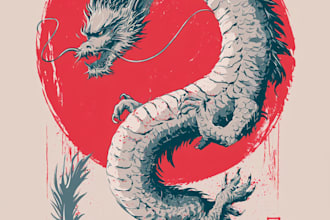 japanese t shirt illustration and t shirt design