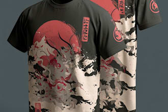 design japanese t shirt illustration