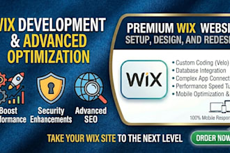 do premium wix website setup, design, wix website redesign