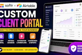 build airtable softr CRM client portal workflow automation dashboard