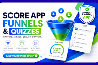 build a scoreapp quiz funnel, live score app scorecard lead generation, typeform