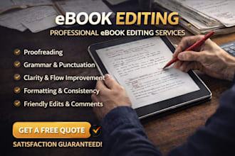 professionally edit, proofread, and improve your ebook