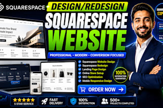develop squarespace website, design, redesign or develop squarespace website