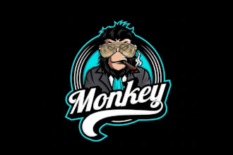 create modern monkey logo design