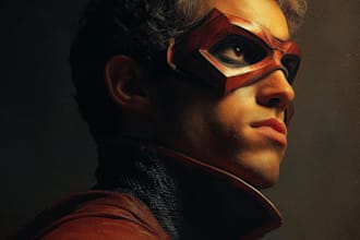 make personalized superhero portrait gift for kids