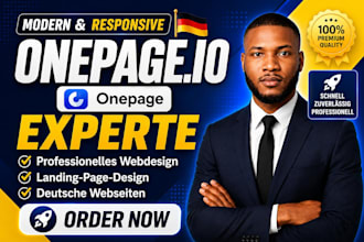 design professional one page german website with onepage io as onepage io expert