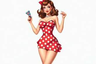 make a pin up girl and model pinup