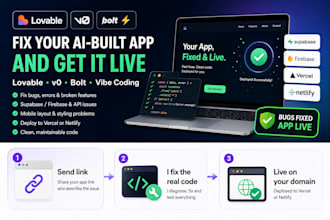 fix bugs in your lovable, v0 or bolt app and deploy it to production