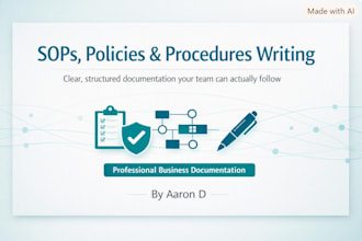write clear sops, policies or procedures for your business
