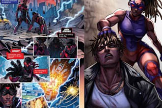do comic book illustration graphic novel comic strip comic artist comic page art