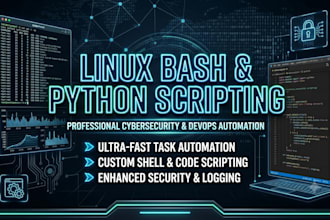 write professional bash and python scripts for linux automation