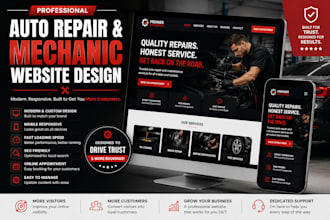 design auto repair website, mechanic website design, auto service website