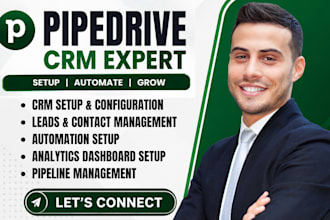 optimize and setup pipedrive CRM, sales pipeline and workflow automation
