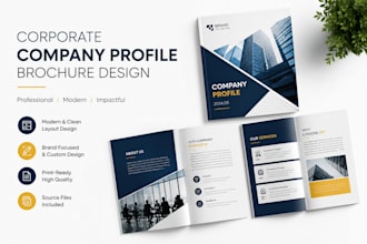 design a modern corporate company profile brochure