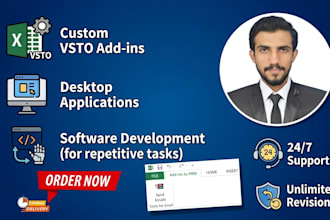 develop custom excel add ins using vsto for desktop application
