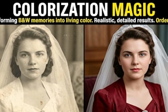 professionally photo restoration and colorize old  and content writing
