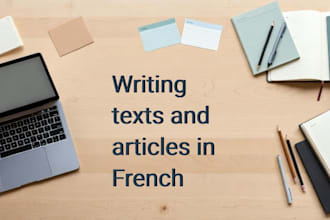 write an article for you in french