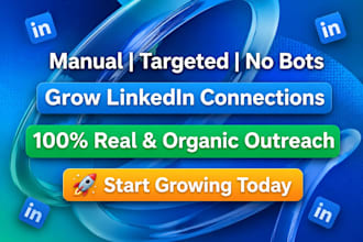 be your linkedin manager to send cold messages connections request and outreach