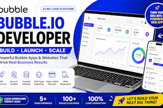 build bubble io app, bubble website, bubble mvp, bubble saas io bubble developer