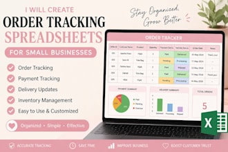 create order tracking spreadsheets in excel
