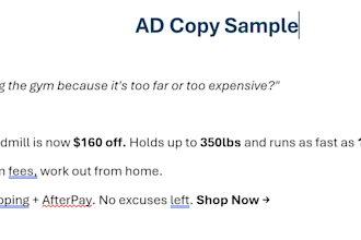 write ad copy that increase sales for ecom brands