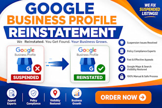 setup google my business profile fix suspended gmb reinstate profile suspension