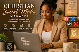 be your christian social media manager and content creator for faith and music