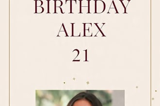 design aesthetic birthday instagram story