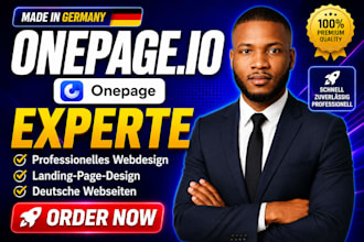 design professional one page german website with onepage io as onepage io expert