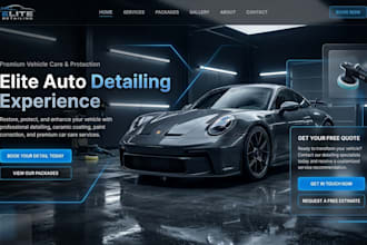 car detailing website, car wash website, auto detailing website auto body repair