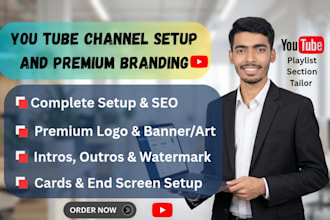 setup your youtube channel with premium branding