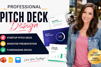startup pitch deck design, investor presentation design, fundraising pitch decks