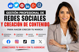 gestionaré tus redes sociales y crearé contenido professional