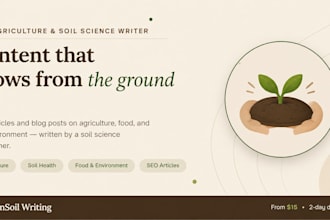 write SEO agriculture and food articles for your blog