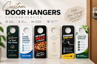 design real estate door hanger and business flyer