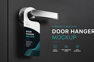 design real estate door hanger and business flyer