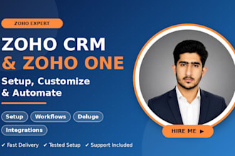 setup customize and automate zoho CRM and zoho one