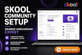 set skool community, online course content and online business
